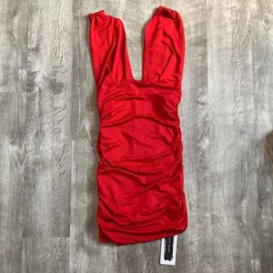 NWT Blushmark Dagmar Eileen Red Ruched Dress